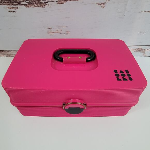 Vintage 1980s 1990s Caboodles Makeup Case Hot Pink - Picture 1 of 14